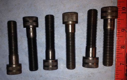 5/8&#034;x2 3/4&#034; socket head cap screw bolt, allen,11 tpi, black oxide steel, qty 6 for sale