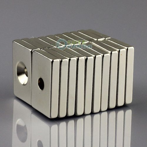 10pcs n50 block counter sunk magnets 30 x 20 x5 mm hole 5mm rare earth neodymium for sale