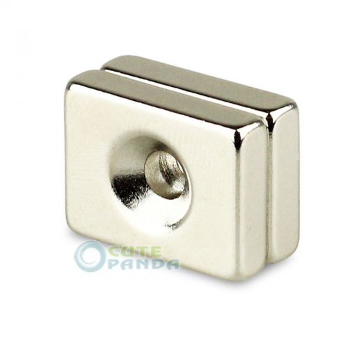 5pcs block magnets 20 x 15 x 5mm counter sunk hole 5mm rare earth neodymium n35 for sale