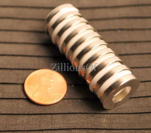 10 Neodymium Ring Magnets 3/4 x 3/8 x1/8 Rare Earth N42