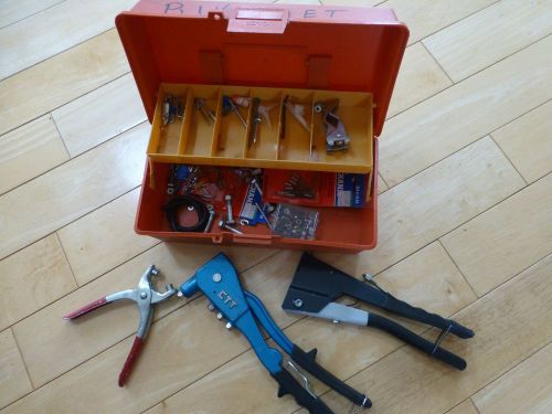 rivet tools ctt pop brand rivetool model k110 bostik with accessories and box