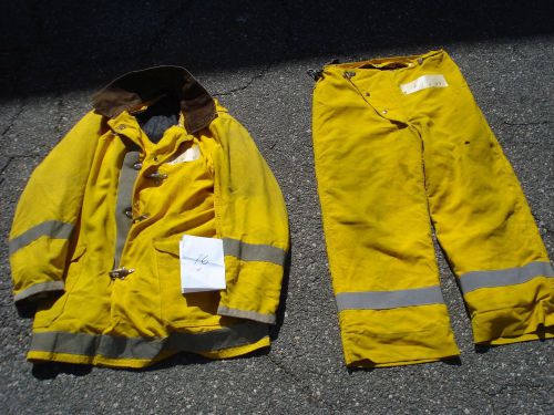 Globe firefighter turnout gear set bunker pants 34x27 jacket 46x28 for sale
