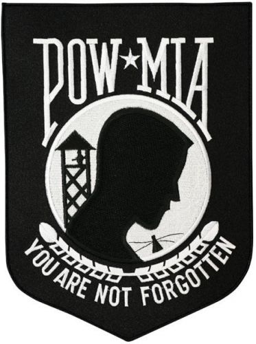 POW MIA &#034;YOU ARE NOT FORGOTTEN&#034; PATCH, PRISONER OF WAR, MISSING IN ACTION, B&amp;W