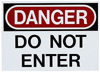 Danger do not enter decal sign for sale