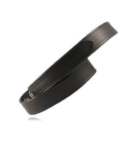 Boston Leather 6530-2-44 Velcro Tipped Leather 1-1/2&#034; Belt Black Hi-Gloss 44&#034;