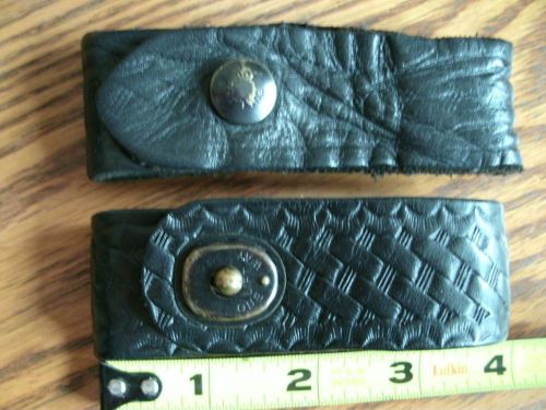 POLICE leather keychain   belt snap strap