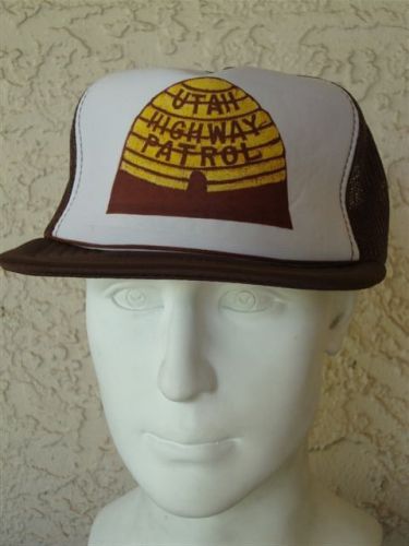 Vintage old school utah highway patrol police mesh back trucker baseball cap hat for sale