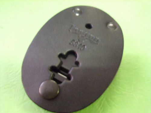 Clip-on  oval  leather badge holder for sale