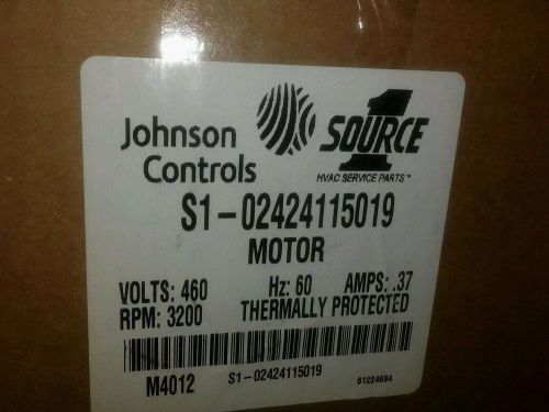 York draft motor 460 volts 3 phase 3200 rpm pn s1-02424115010 for sale