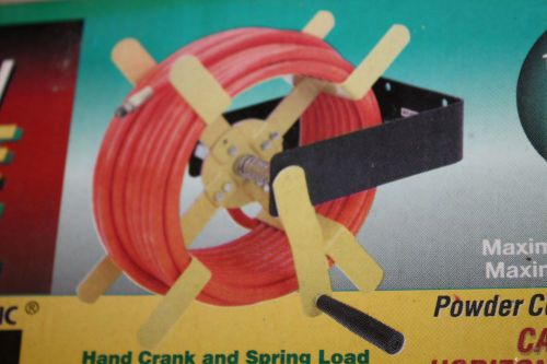 Steel hose reel central pneumatic 100 feet 3/8&#034; / 50 feet 1/2&#034; hose crank spring for sale