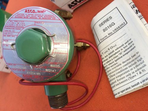 Lot of 1 80033 asco red-hat air / gas  steam  solenoid valve   1/2 &#034; pipe for sale