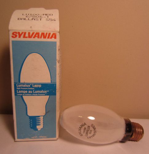 Sylvania lumalux 100 watt high pressure sodium light bulb lu100/d/med 67506-1 for sale