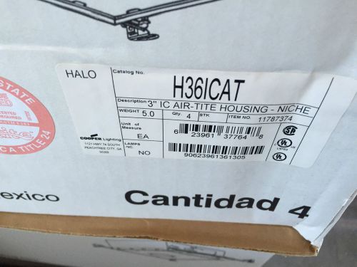 Halo recessed lighting housing - 3&#034; halo h36icat for sale