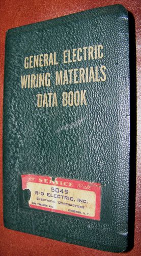 1951 vintage general electric wiring materials data book catalog national codes for sale