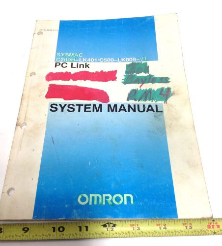 Omron pc link system manual c200h-lk401/c500-lk009-v1 w135-e1-2 for sale