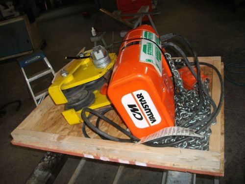Cm loadstar  2 ton 110v electric chain hoist and trolley for sale