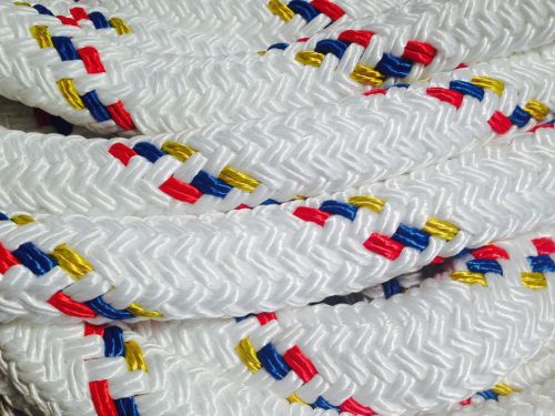 2&#034; x 600&#039; las vegas rope dockline &amp; mooring line 2-in-1 double braided nylon for sale