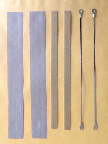 Two complete 8&#034; hand impulse sealer repair kits 2 element 4 teflon clothfre ship for sale