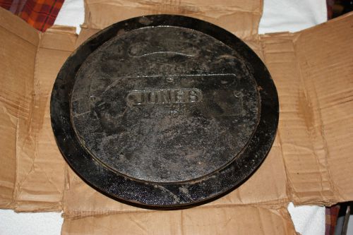 Jones stephens cast iron sewer ring and cover 10-1/2&#034; nib for sale