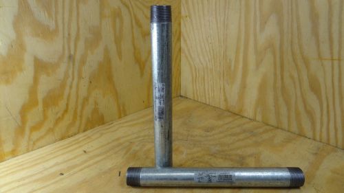 Lot of 2 allied grc galvanized metal pipe nipple 1&#034; x 12&#034;  876649 for sale