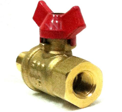 1/8&#034; female x male mini brass ball valve, full port, threaded, 600 wog t-83c for sale