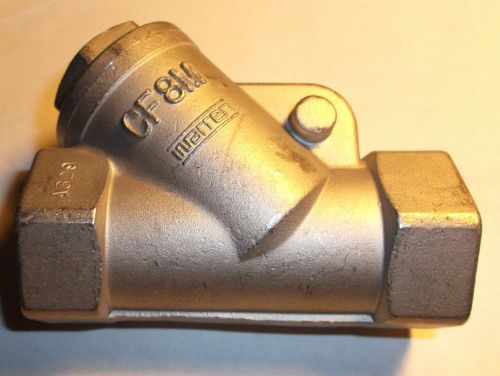 Warren cf8m stainless steel 1&#034; check valve for sale