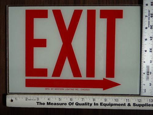 Exit Sign Replacement Glass Sz. 12 x 9 3/8  right arrow