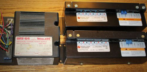 WHELEN UPS-64 &amp; TWO FEDERAL SIGNAL SPS4-NFPA FLASHING STROBE LIGHT POWER SUPPLY