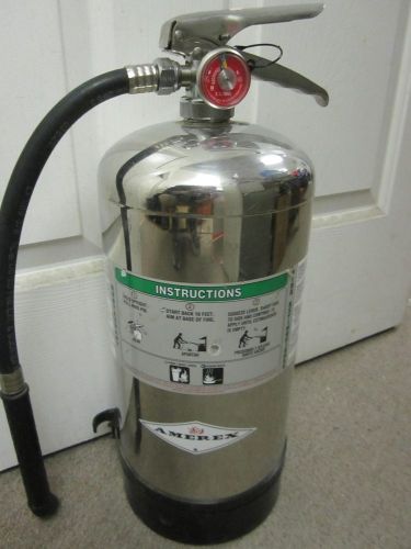 AMEREX B260 Fire Extinguisher Wet Chemical,UL Rating K   Class K    LQQK  Chrome