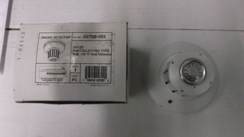 Edwards 6270b-003 24vdc photoelectric smoke detector 135f heat detector13036/6-5 for sale