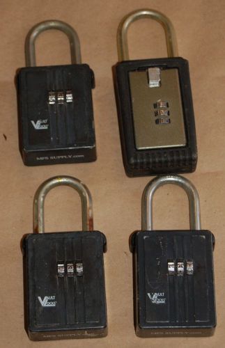 Lot of 4 Realtor combo lock box - real estate key boxes