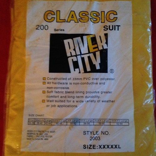 Classic Rain Suit: 200 Series River City Sz. XXXXXL New .