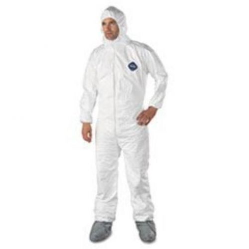 Tyvek Elastic-Cuff Hooded Coveralls w/Boots  White  2X-Large  25/Carton