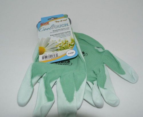 ATLAS NITRILE TOUCH GLOVES Sz Large Green (4122)