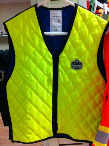 Ergodyne chill-its 6665 evaporative cooling vest evaporative lime size l for sale