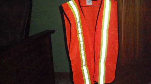 One size fits all  Safety Vests with Reflective Sewn in Fabric Stripes