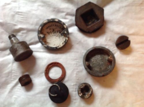 Vintage Oil Drum Lid Cap And Misc Items