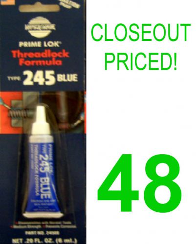 CLOSEOUT! 48 NEW PRIME LOK THREADLOCK FORMULA ADHESIVE,TYPE 245 BLUE IN PACKAGE