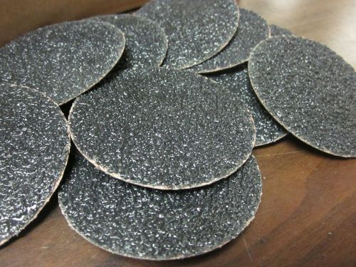 10pc 3&#034; 24 GRIT ROLOC COOKIE DISCS SILICON CARBIDE SANDING DISC ROLL LOCK TYPE R