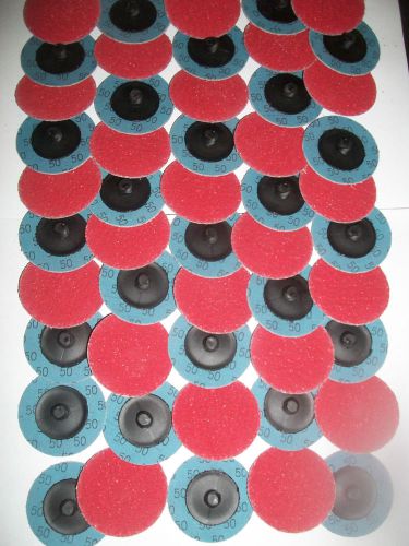 50-ROLOC SANDING DISC FITS 3M 2 INCH 50 GRITUSA MADE R TYPE WITH FREE HOLDER NEW