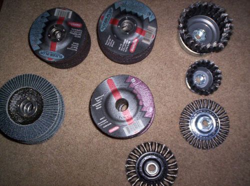 60 cut-off wheels and 24 other abrasives for a 4 1/2 inch grinder for sale