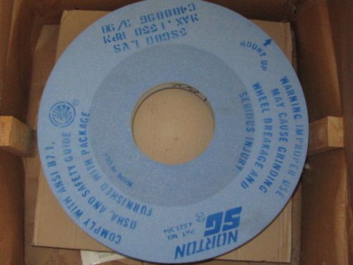 New norton 16&#034; x 2&#039;&#039; x 5&#034; sg recessed 1/s grinding wheel 5sg80-lvs 155p rpm for sale