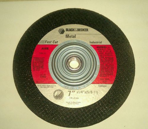 6 black and decker grinding wheel 7&#034;x1/4&#034;  5/8-11 a24n type 27 for sale