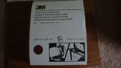 3M Utility Cloth Sheets 314D  50pk  19774