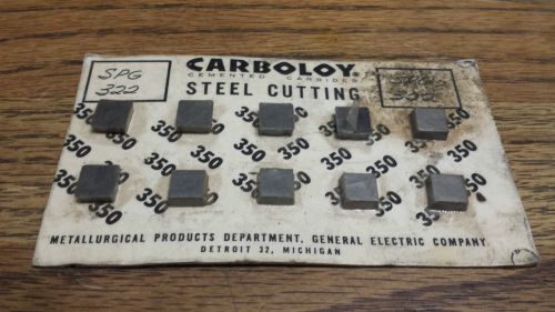 10 PIECES SPG 322 GRADE 350 CARBOLOY CARBIDE INSERTS NEW