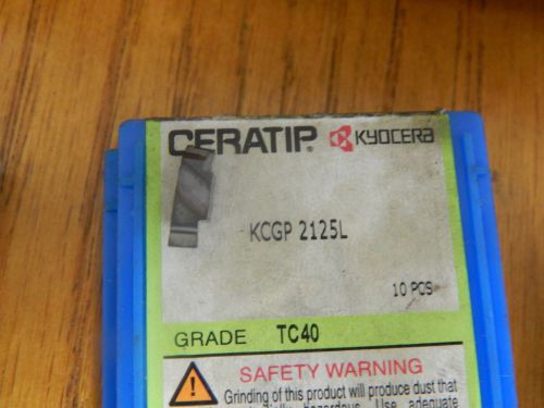 Kyocera Ceratip KCGP 2125L TC-40 Ceramic Insert .125&#034; Wide