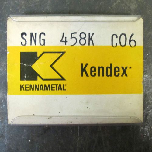5 kennametal kendex ceramic inserts model sng 458k c06 new 1/2&#034; x 1/2&#034; x 5/16&#034; for sale
