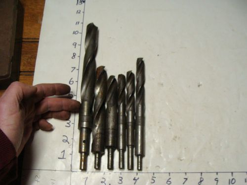 Vintage machinist drill bits--lot of 5 standard, whitman, standard, etc