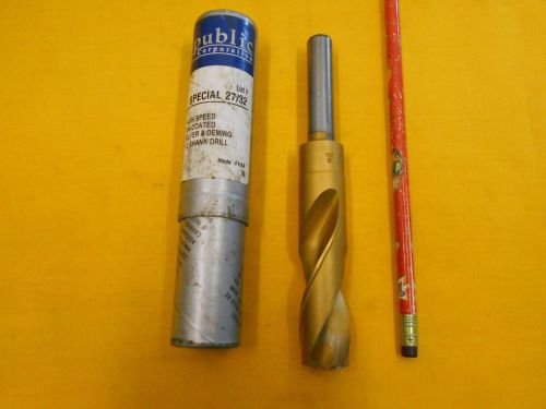 1/2&#034; reduced shank 27/32&#034; drill bit lathe mill tool republic usa flat nose for sale