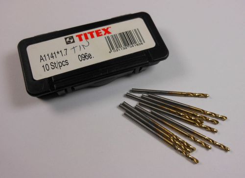TITEX Drills 1.7mm TiN A1141-1.7 Qty 10 &lt;1668&gt;